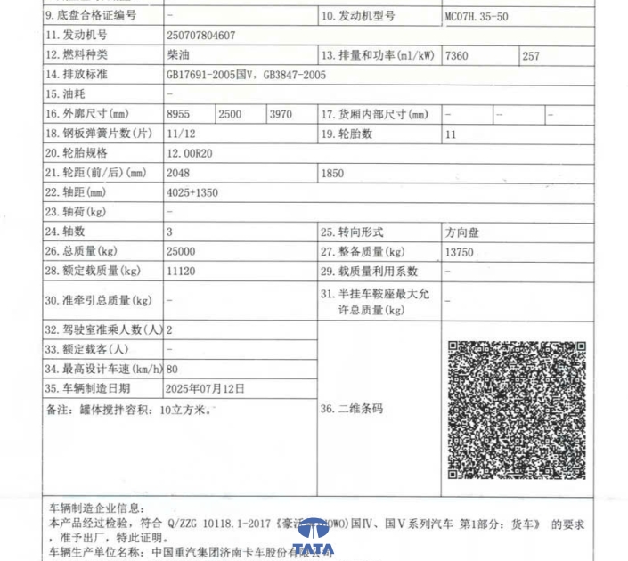 Xe Bồn Trộn HOWO 2025 TX350